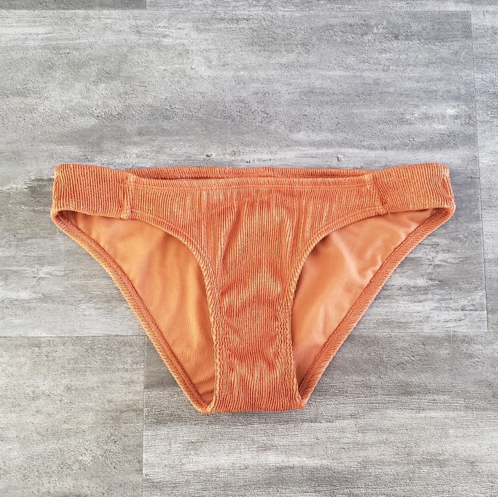 Burnt Orange Gold Detailed Bikini Bottoms